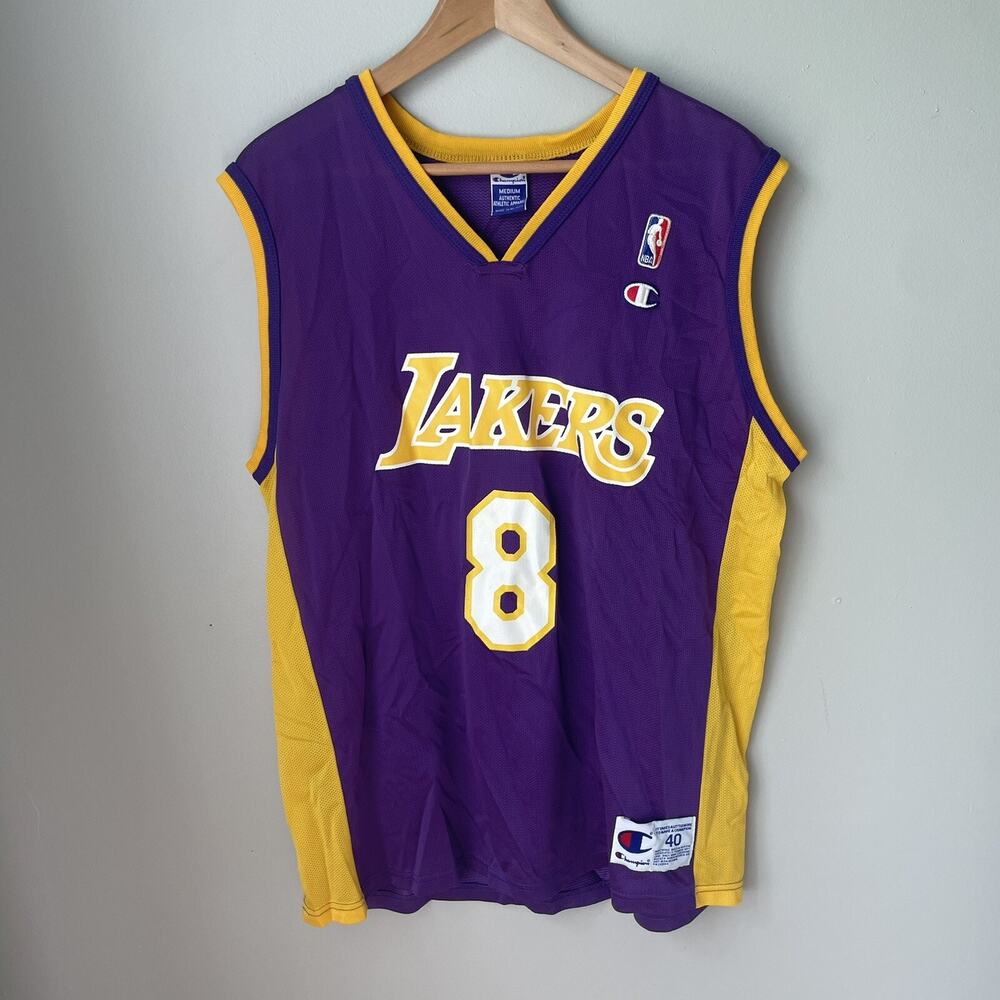 Vintage Kobe Bryant #8 Mens Los Angeles‎ Lakers Champion Jersey Size Medium RARE